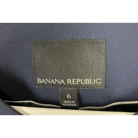 Banana Republic Peplum Ruffle Navy Jacket Women’s Size 6 - Picture 8 of 9